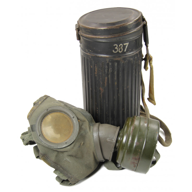 Mask, Gas, German, Luftwaffe, 1938, Named, Normandy Mask, Gas, German, Luftwaffe, 1938, Named, Normandy