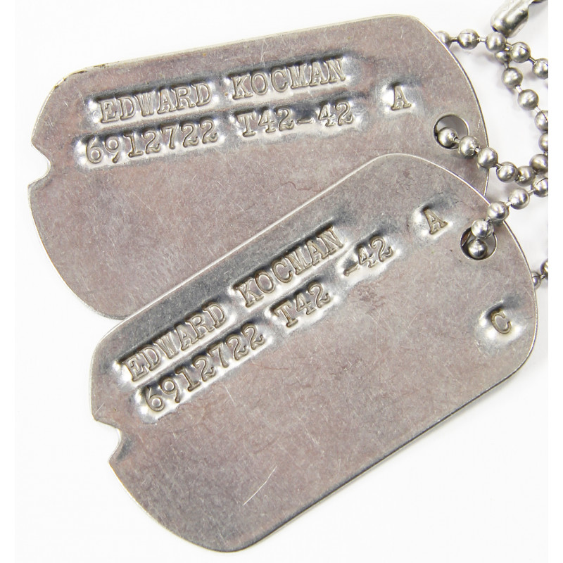 Dog Tags, Edward Kocman, 1942 Dog Tags, Edward Kocman, 1942