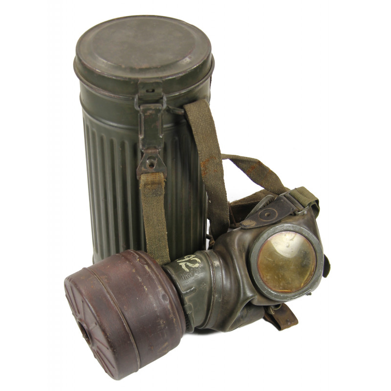 Mask, Gas, German, 1943, Named, Normandy Mask, Gas, German, 1943, Named, Normandy