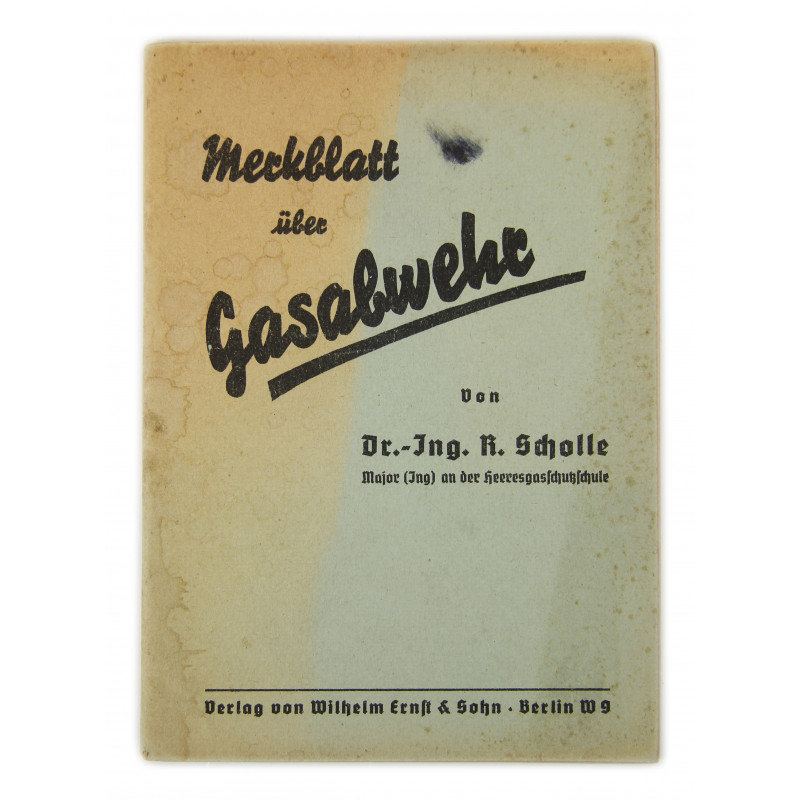 Booklet, Merkblatt für Gasabwehr, 1940 Booklet, Merkblatt für Gasabwehr, 1940
