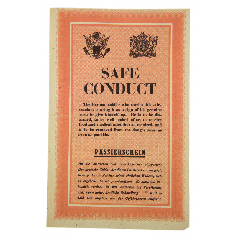 Safe Conduct / Passierschein, ZG 37, 1944 Safe Conduct / Passierschein, ZG 37, 1944