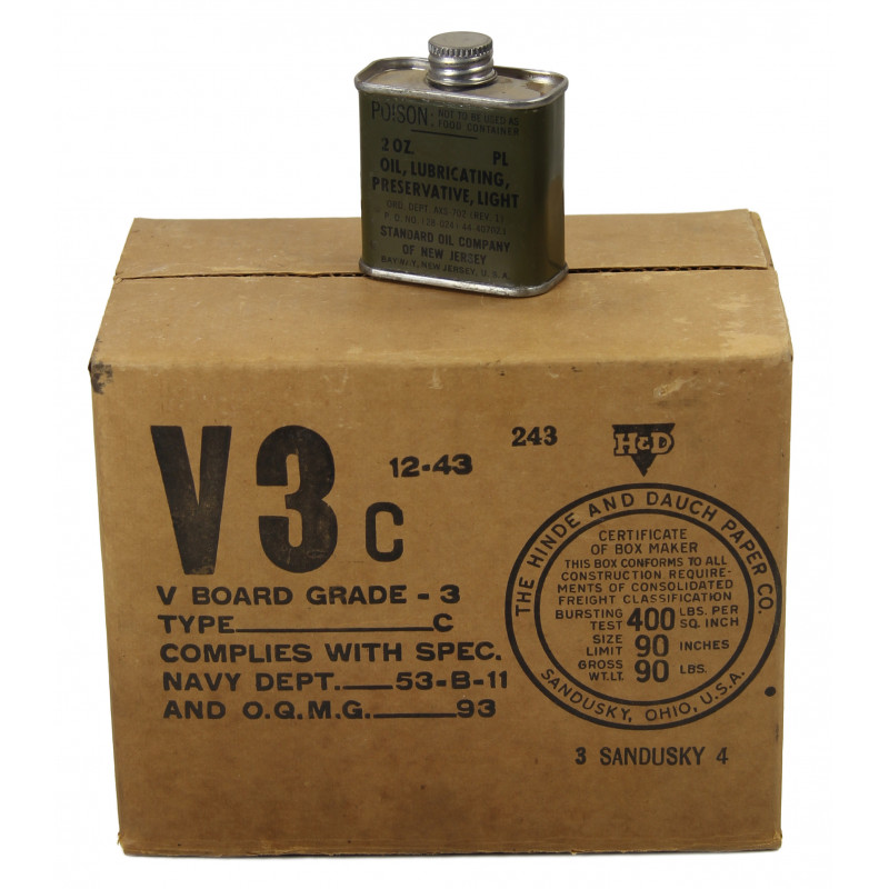 Can tin, Oil, Lubrificating, Preservative, Light, 1944 Can tin, Oil, Lubrificating, Preservative, Light, 1944