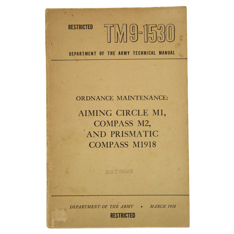 Technical Manual TM 9-1530, Compass M2 & Compass M1918 Technical Manual TM 9-1530, Compass M2 & Compass M1918