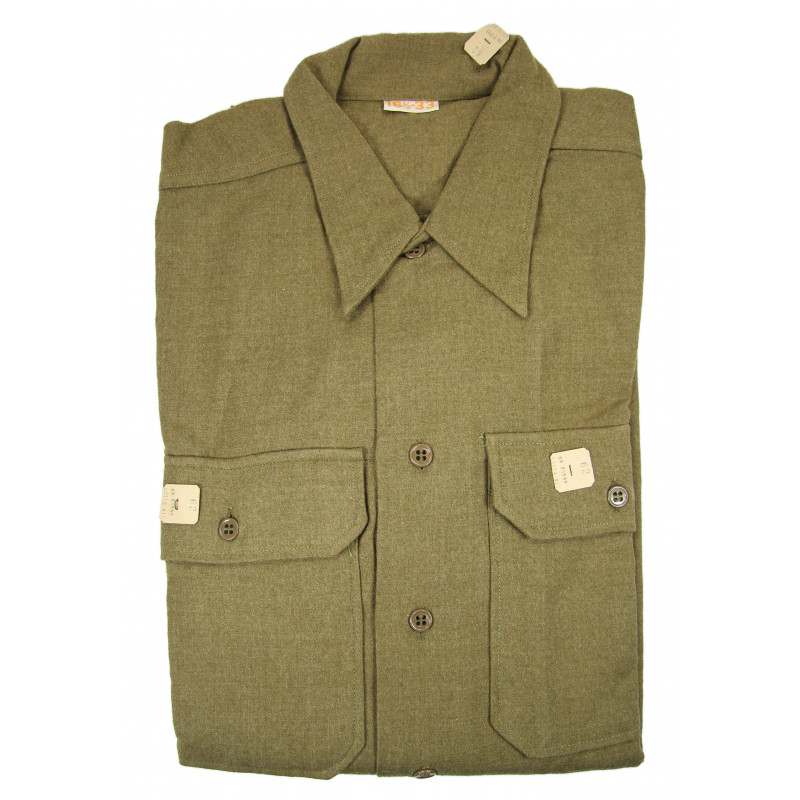 Shirt, Flannel, O.D., Special, 16 ½ x 33, 1943 Shirt, Flannel, O.D., Special, 16 ½ x 33, 1943