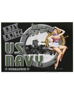 Post Card, Pin-Up Navy
