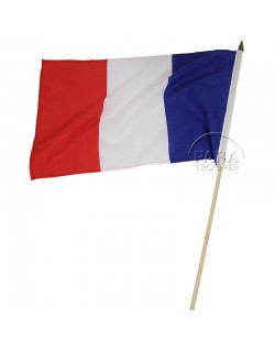 Drapeau Français, sur bâton