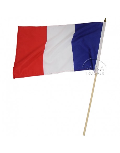 Drapeau Français, sur bâton