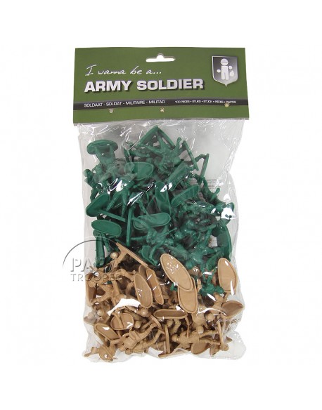 Sachet de 100 soldats, plastique