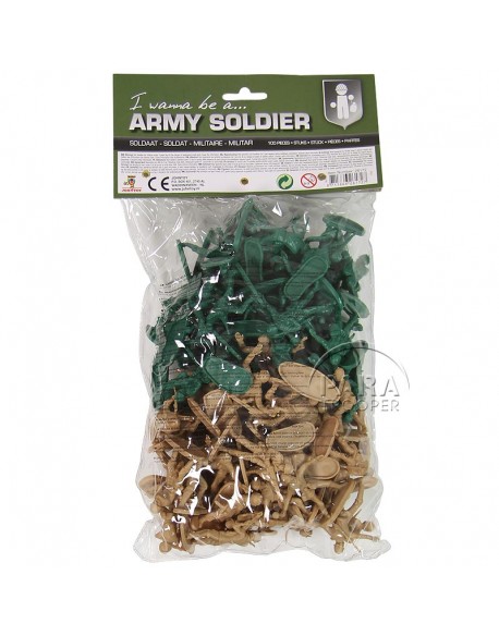 Sachet de 100 soldats, plastique