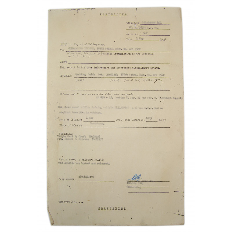 Document "Restricted", Rapport disciplinaire, Montebourg