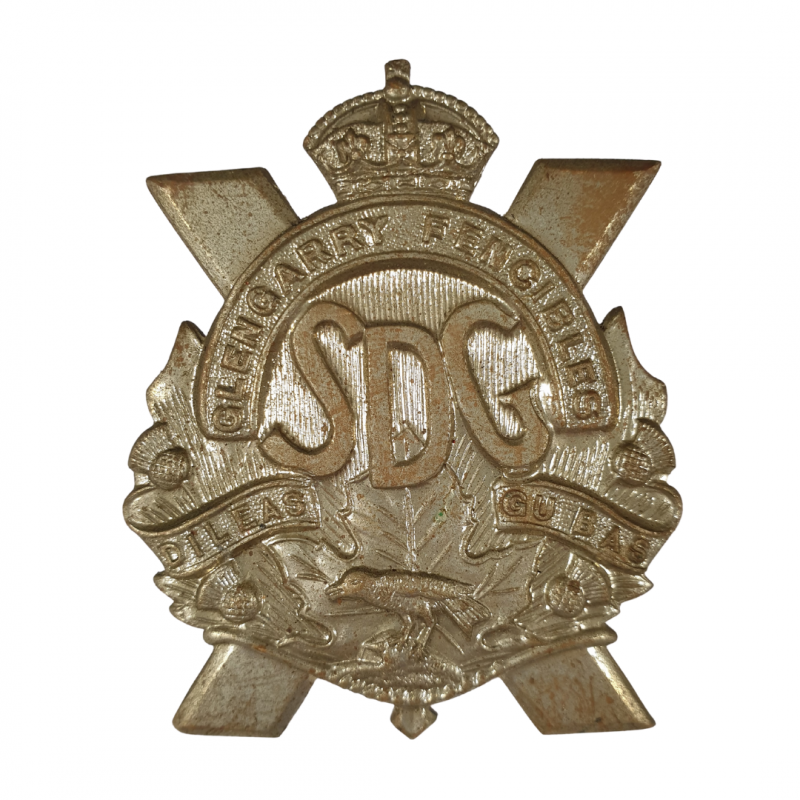 Badge, Cap, Stormont, Dundas and Glengarry Highlanders, Normandy, W. Scully, Montreal Badge, Cap, Stormont, Dundas and Glengarry Highlanders, Normandy, W. Scully, Montreal