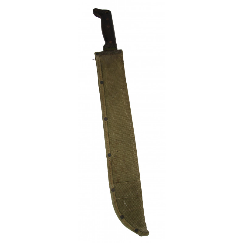 Machete, M-1942, canvas scabbard, 1944-1945 Machete, M-1942, canvas scabbard, 1944-1945