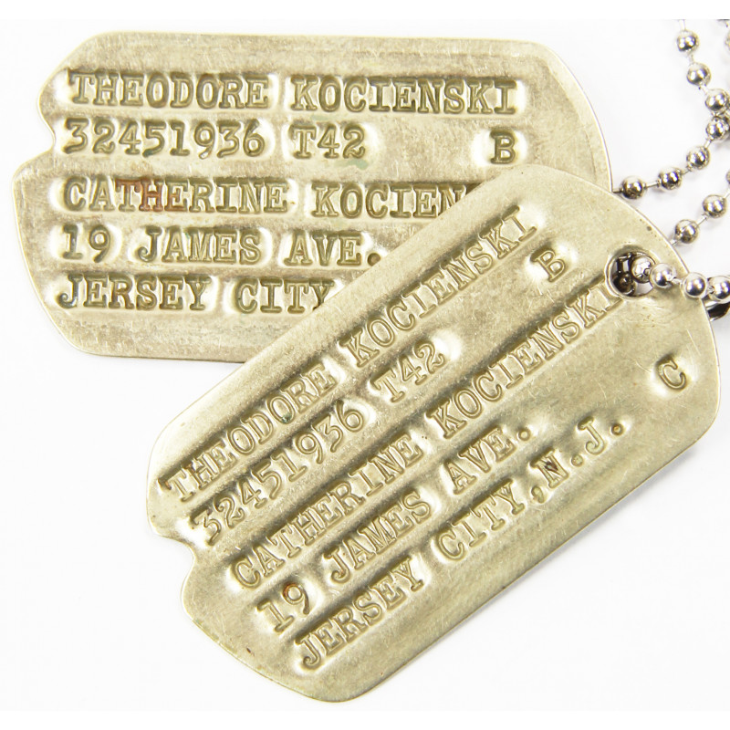 Dog Tags, 1st type Monel, Dog Tags, 1st type Monel,