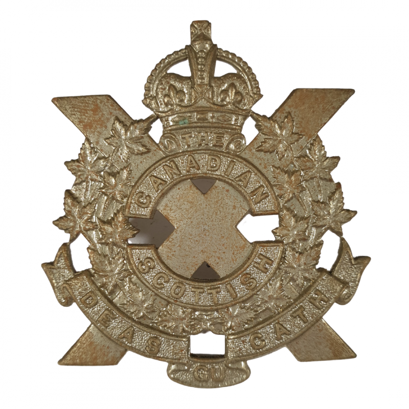 Badge, Cap, Stormont, Dundas and Glengarry Highlanders, Normandy, W. Scully, Montreal Badge, Cap, Stormont, Dundas and Glengarry Highlanders, Normandy, W. Scully, Montreal