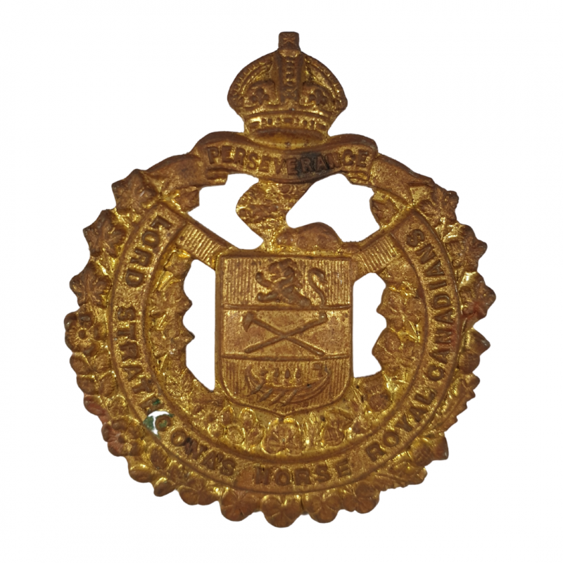 Badge, Cap, Lord Strathcona's Horse (Royal Canadians), Italy & Holland Badge, Cap, Lord Strathcona's Horse (Royal Canadians), Italy & Holland