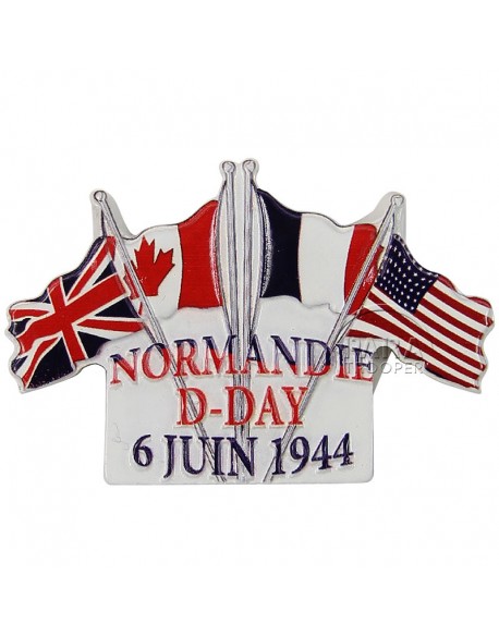 Magnet D-Day drapeaux, résine