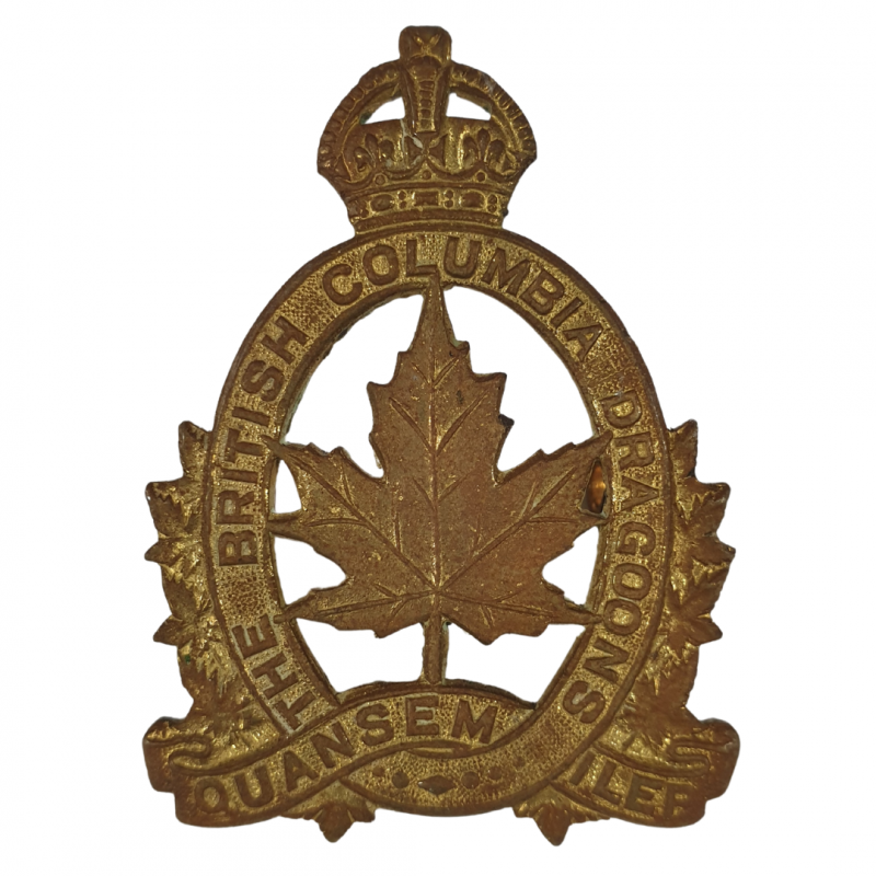 Badge, Cap, The British Columbia Dragoons, Italy Badge, Cap, The British Columbia Dragoons, Italy