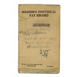 Soldier's individual pay record, named, 1944