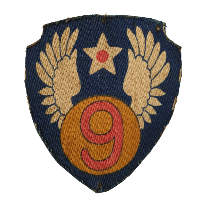 Patch, 9th Air Force insignia, printed, British Made Patch, 9th Air Force insignia, printed, British Made