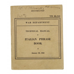 Manuel Technique TM 30-249, Italian Phrase Book, 1943, nominatif