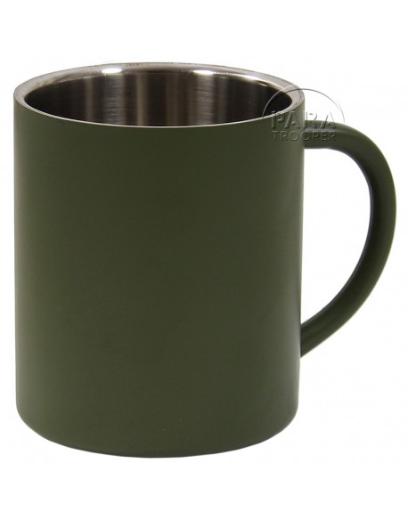 Cup, metal, khaki