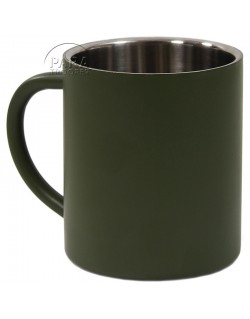 Cup, metal, khaki