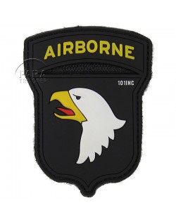 Patch, 101st Airborne Division, PVC, black