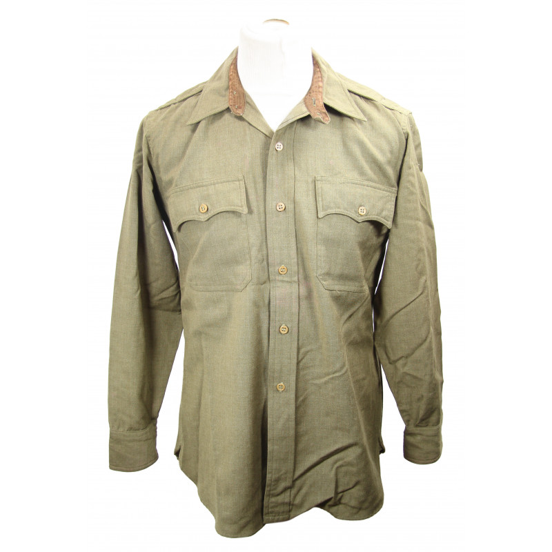 Shirt, Flannel, OD, Officer, Small Shirt, Flannel, OD, Officer, Small