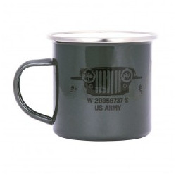 Quart émaillé, kaki, US ARMY