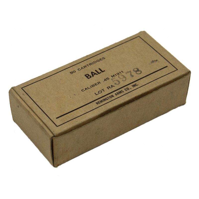 Box, Cartridge, Caliber .45, Remington Arms Co., Inc. Box, Cartridge, Caliber .45, Remington Arms Co., Inc.