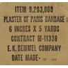 Bandage, plaster of Paris, item No. 9,203,000, 1944, Normandy