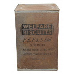 Boîte de Welfare biscuits, PLEINE, 1944, Normandie