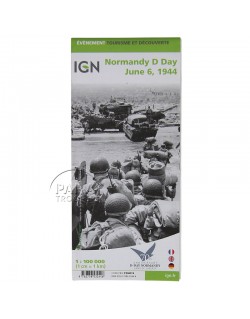 Carte IGN Normandie Jour-J, 6 Juin 1944