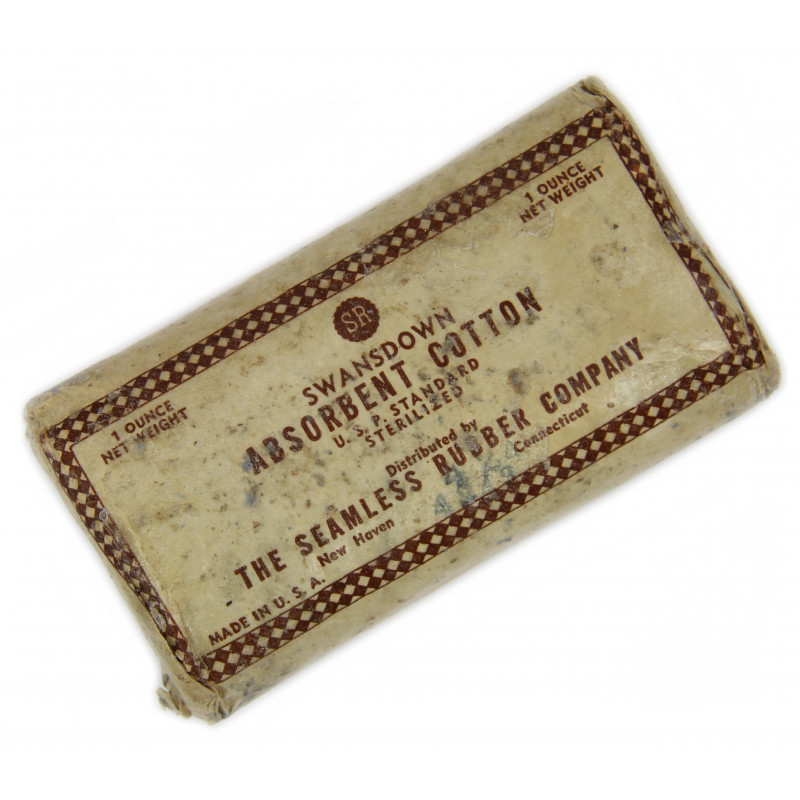Cotton, Absorbent, Sterilized, Swansdown, The Seamless Rubber Company Cotton, Absorbent, Sterilized, Swansdown, The Seamless Rubber Company