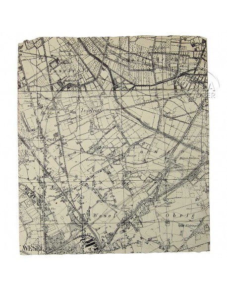 Map, Wesel, 17th AB Div. Map, Wesel, 17th AB Div.
