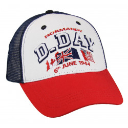 Cap, Baseball, D-Day Trucker, blue, white, red