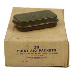 Pansement US en boite métal, vert, 1944