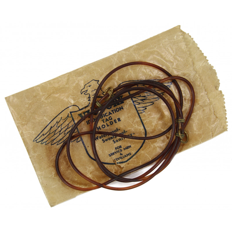 Holder, Identity tag's, in wrapped paper Holder, Identity tag's, in wrapped paper