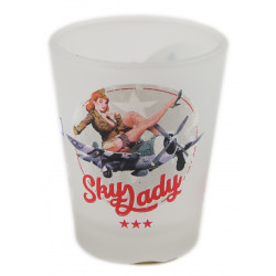 Verre à liqueur, pin up Sky Lady