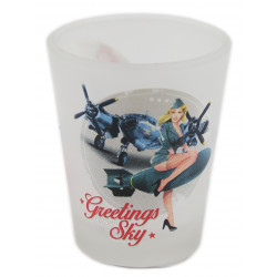 Verre à liqueur, pin up Sky Lady