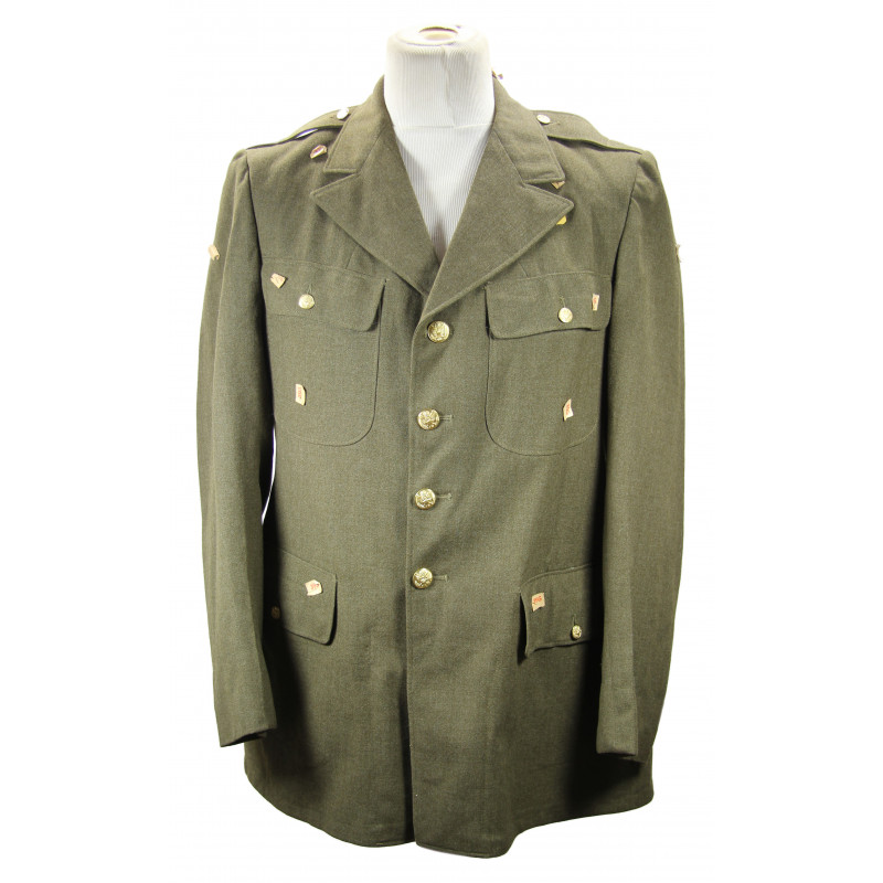 Coat, Wool, Serge, OD, 42L, 1942 Coat, Wool, Serge, OD, 42L, 1942