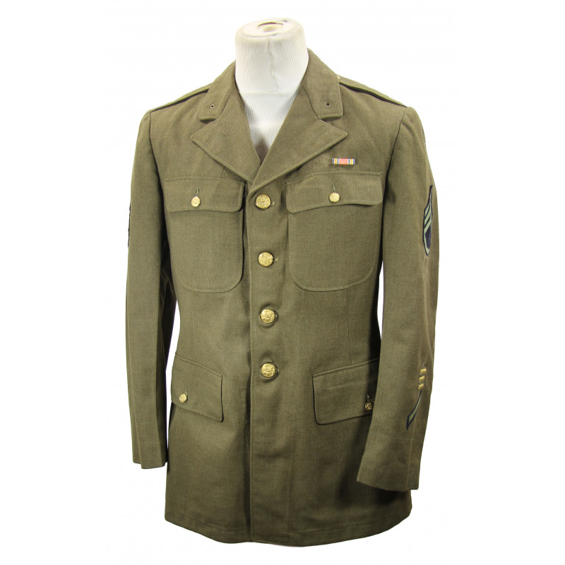 Coat, Wool, Serge, OD, Staff Sergeant, 42R Coat, Wool, Serge, OD, Staff Sergeant, 42R