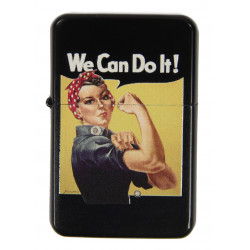 Lighter, type ZIPPO, Rosie, the riveter, black.