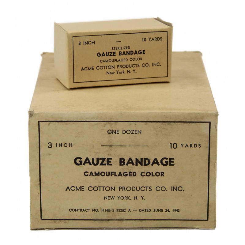 Bandage en gaze, camouflé, 10 yards, ACME, 24 juin 1943