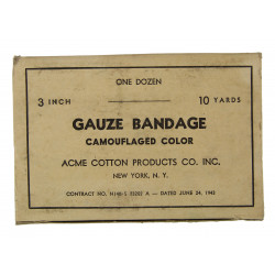 Bandage en gaze, camouflé, 10 yards, ACME, 24 juin 1943