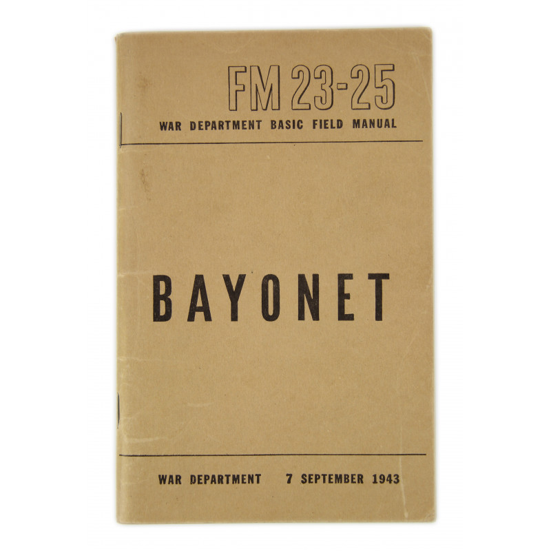 Manual, Basic, Field, FM 23-25, Bayonet, 1943