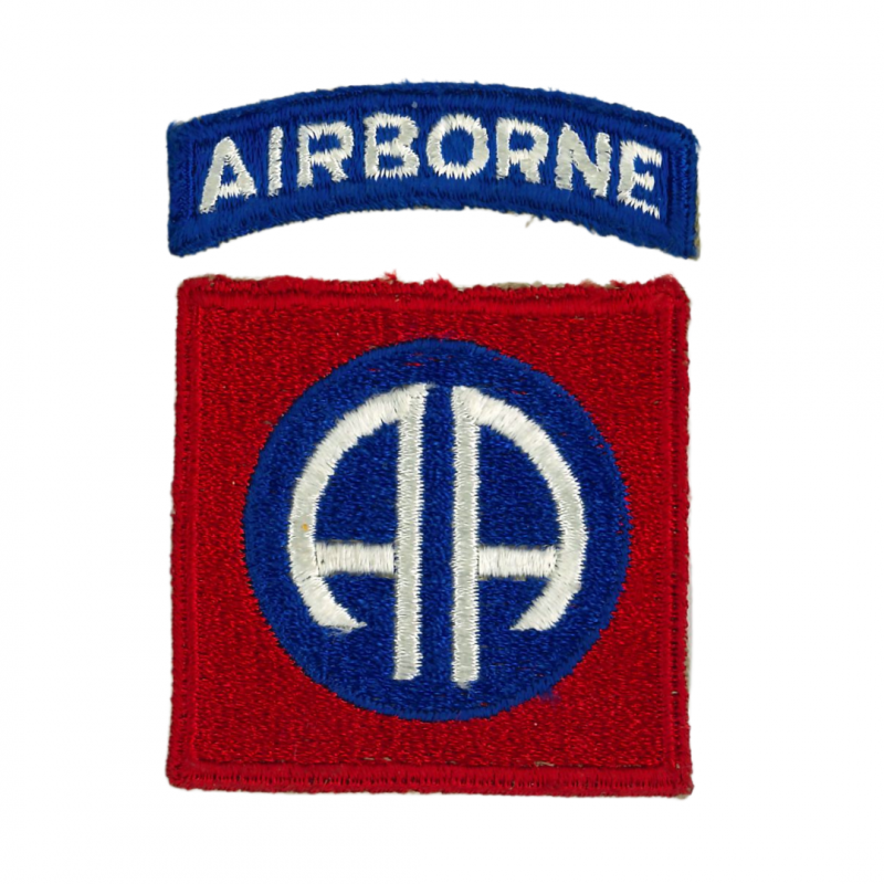 Patch, 82nd Airborne Division, green back, 1943 Patch, 82nd Airborne Division, green back, 1943
