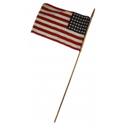 Flag, USA, 48 stars, on stick