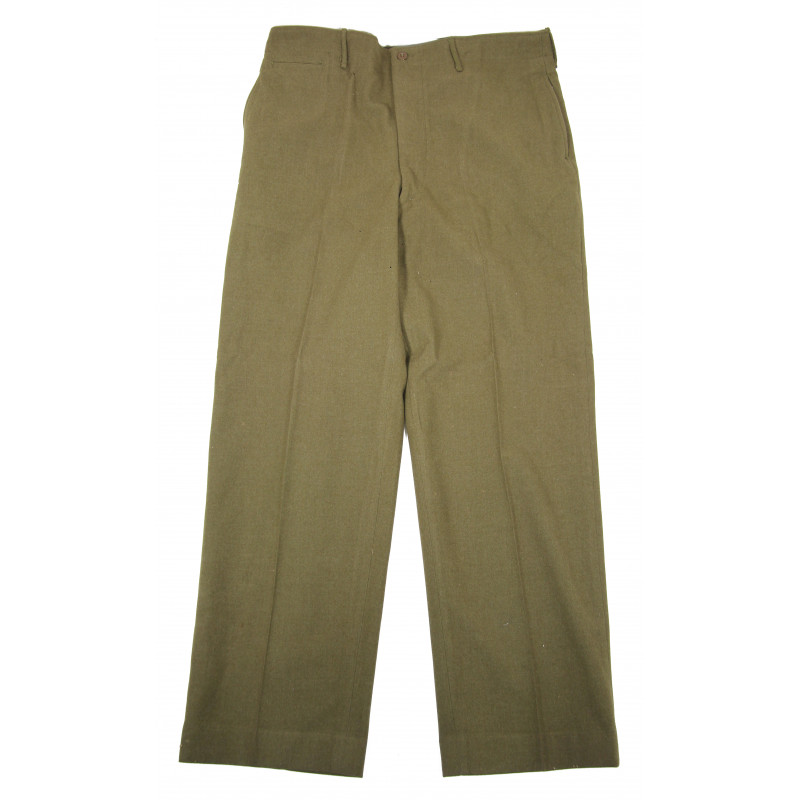 Trousers, Wool, Serge, OD, M-1937, size 40 x 33, 1943 Trousers, Wool, Serge, OD, M-1937, size 40 x 33, 1943