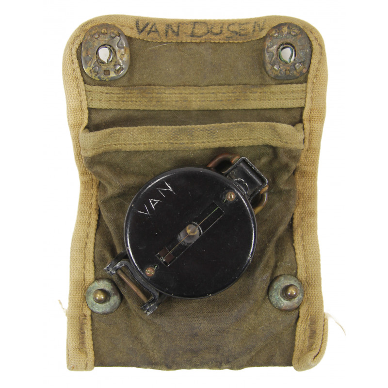 Compass, W. & L. E. Gurley, with OD Canvas Pouch Compass, W. & L. E. Gurley, with OD Canvas Pouch